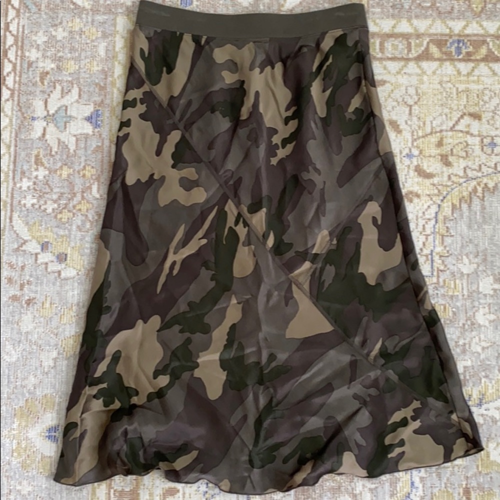 ATM Anthony Thomas Melillo Silk Camo Skirt M - Picture 8 of 10